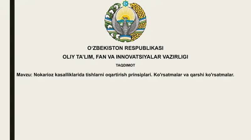 Karies bo'lmagan shikastlanishlarda tishlarni oqartirish 1