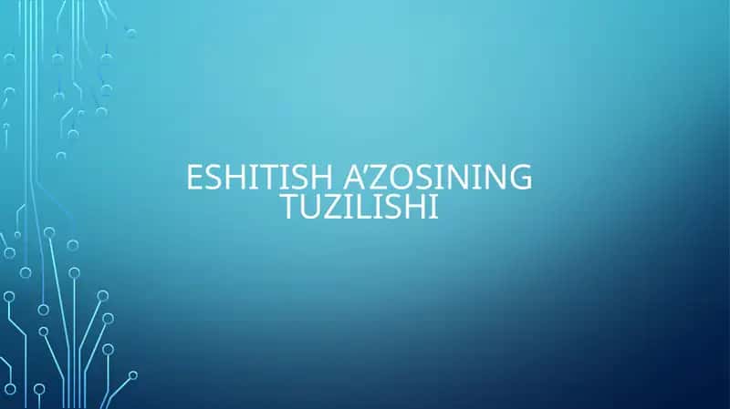 Eshitish a’zosining tuzilishi 1