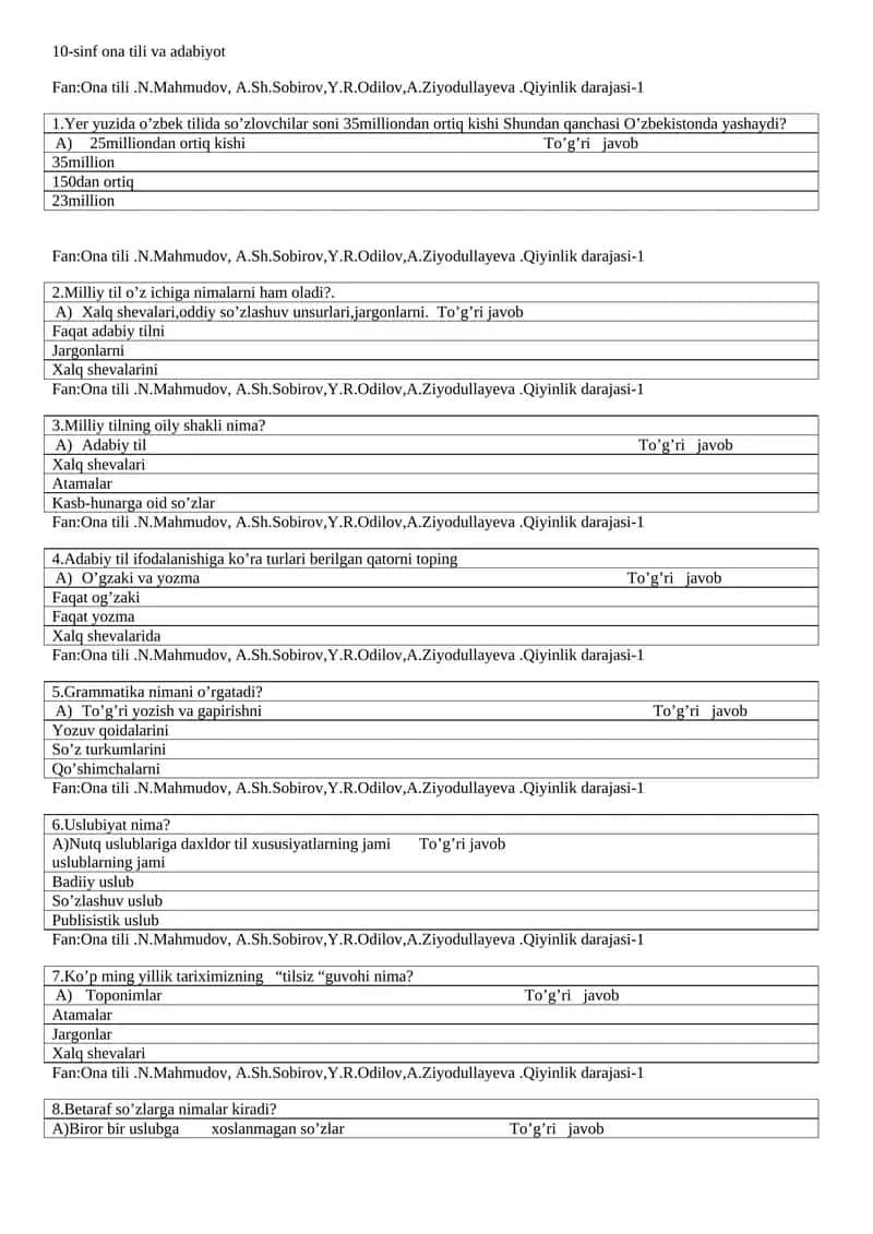 10-sinf ona tili va adabiyot 1