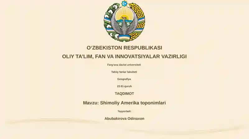 Shimoliy Amerika toponimlari