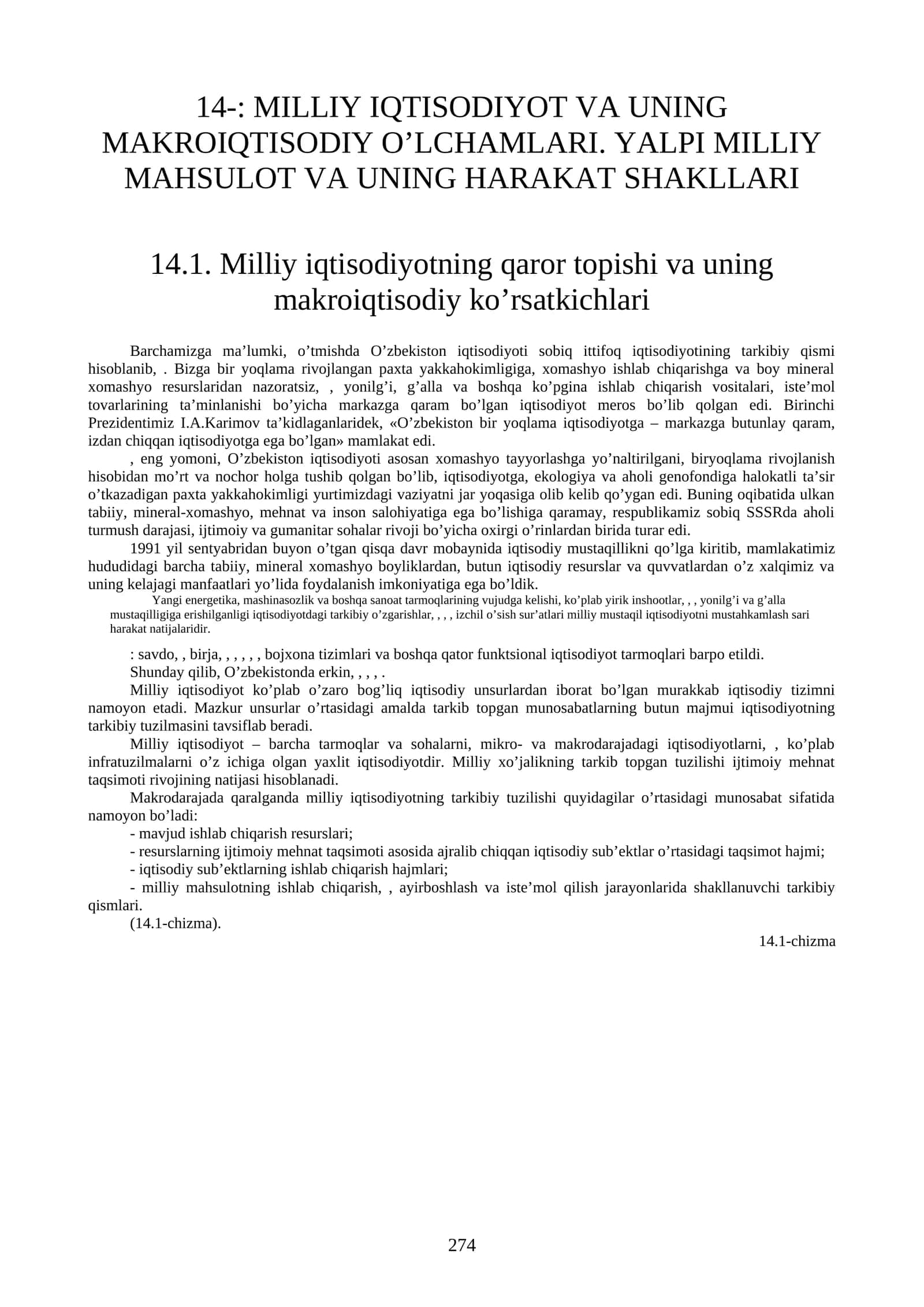 MILLIY IQTISODIYOT VA UNING MAKROIQTISODIY O’LCHAMLARI 1