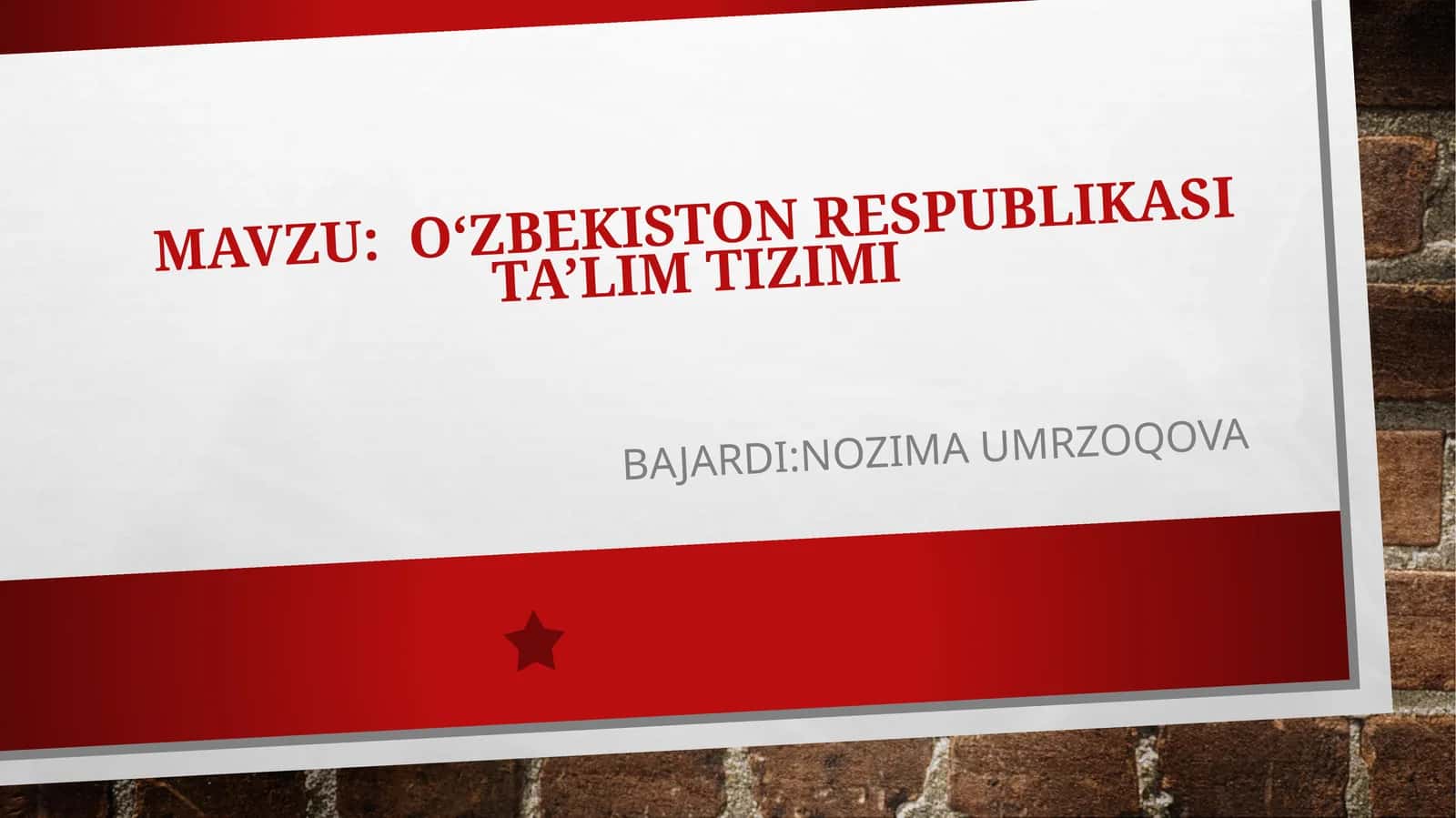 O‘zbekiston Respublikasi ta’lim tizimi 1