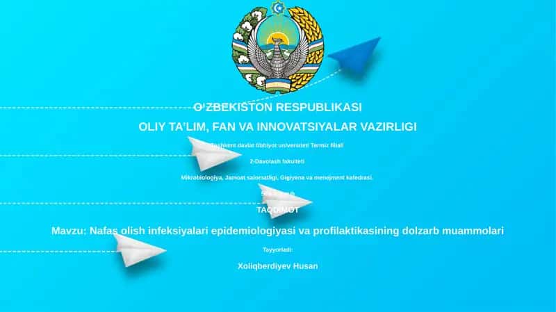 Nafas olish infeksiyalari epidemiologiyasi va profilaktikasining dolzarb muammolari 1