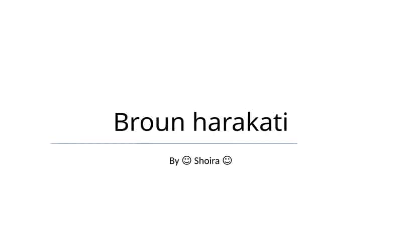 Brown harakati 1