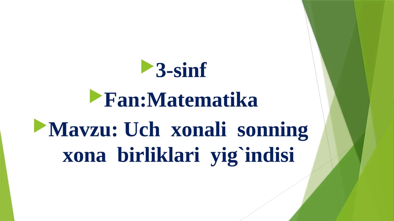 Uchxonalisonningxonabirliklariyig`indisi 1