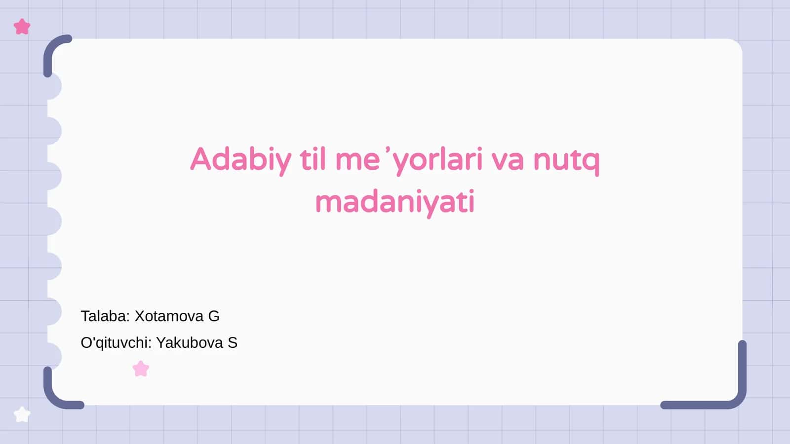 Adabiy til meʼyorlari va nutq madaniyati 1