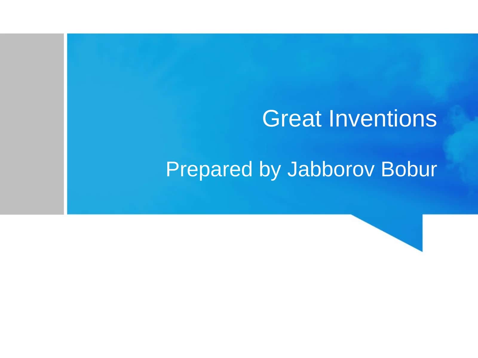 Great Inventions 1