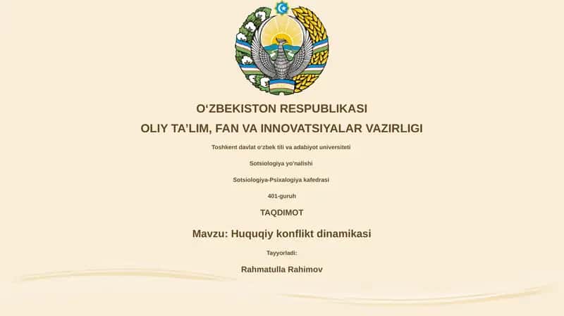 Huquqiy konflikt dinamikasi 1