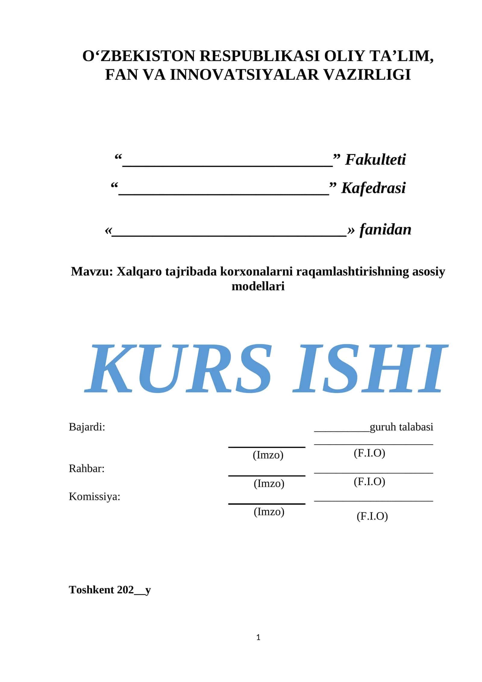 Xalqaro tajribada korxonalarni raqamlashtirishning asosiy modellari 1