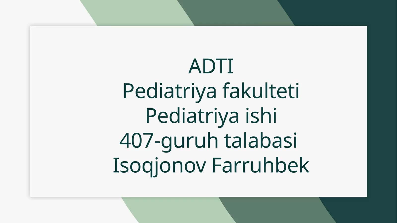 Psevdogipoparaterioz etiologiyasi, patogenezi, klinikasi, davolash usullari 1