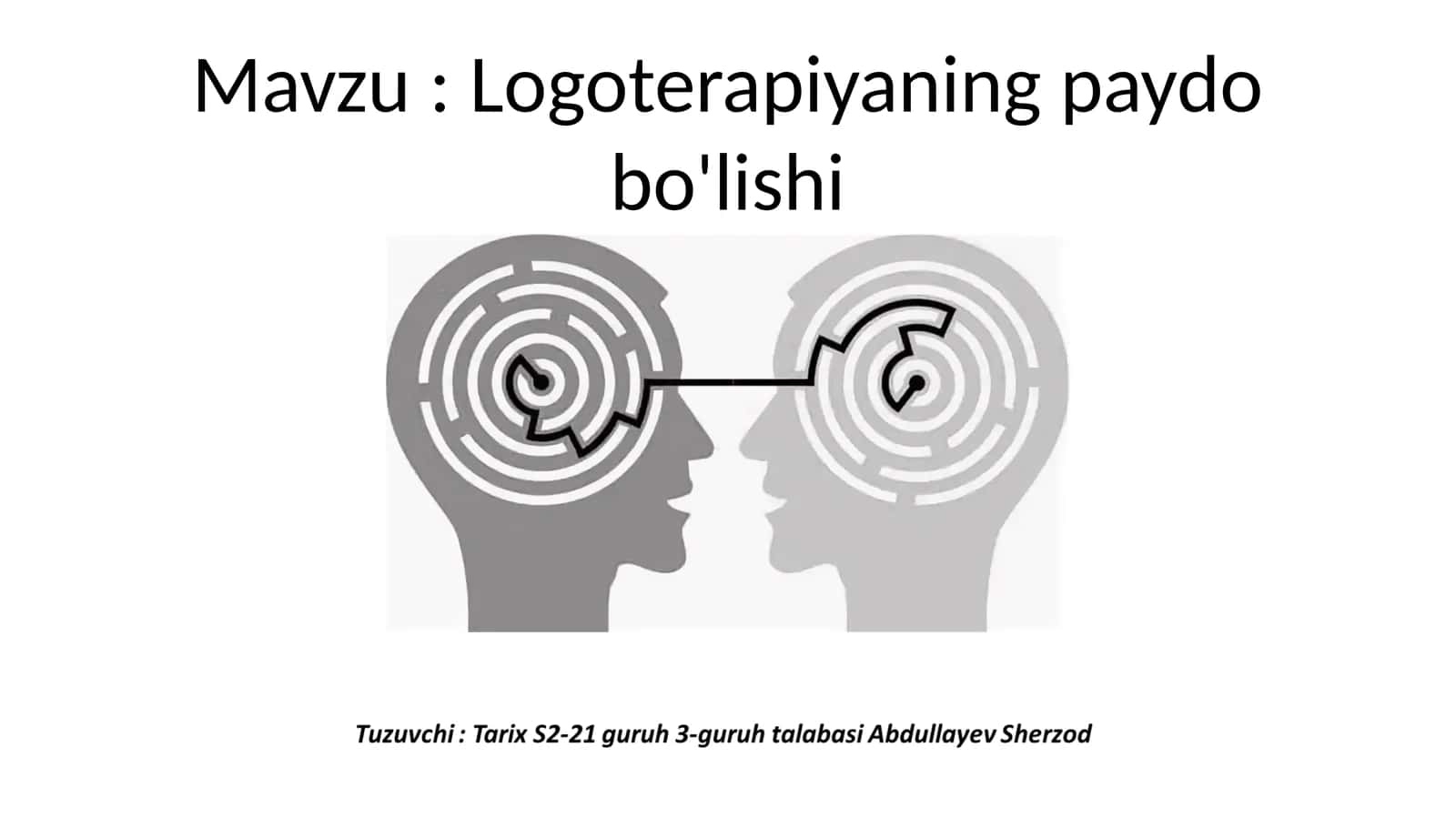 Logoterapiyaning paydo bo'lishi 1