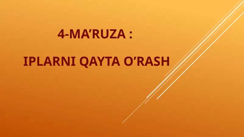 IPLARNI QAYTA O`RASH 1