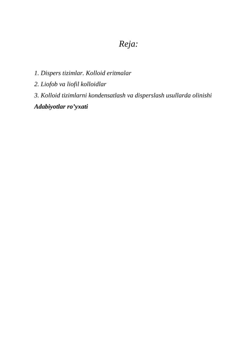 Kolloid Kimyo 1