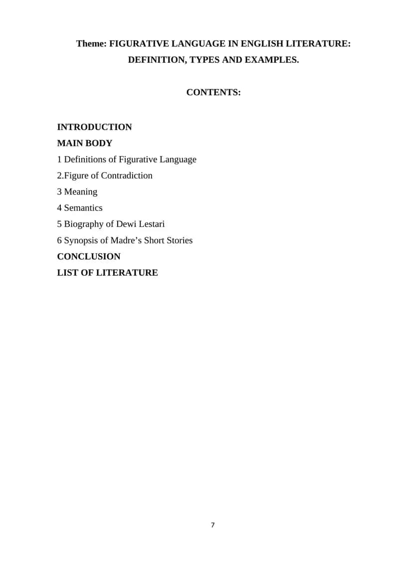 FIGURATIVE LANGUAGE IN ENGLISH LITERATURE 1