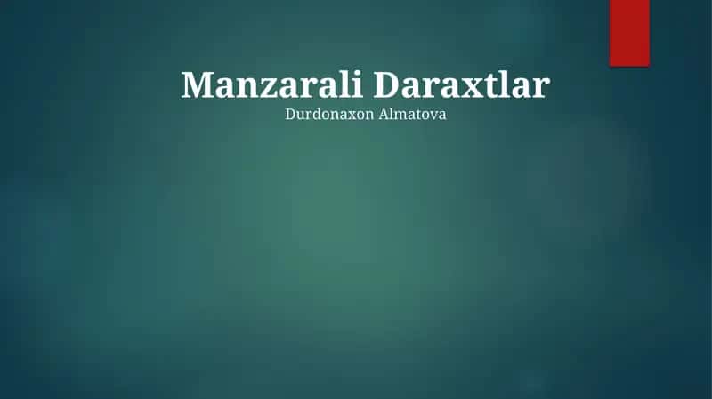 Manzarali Daraxtlar 1