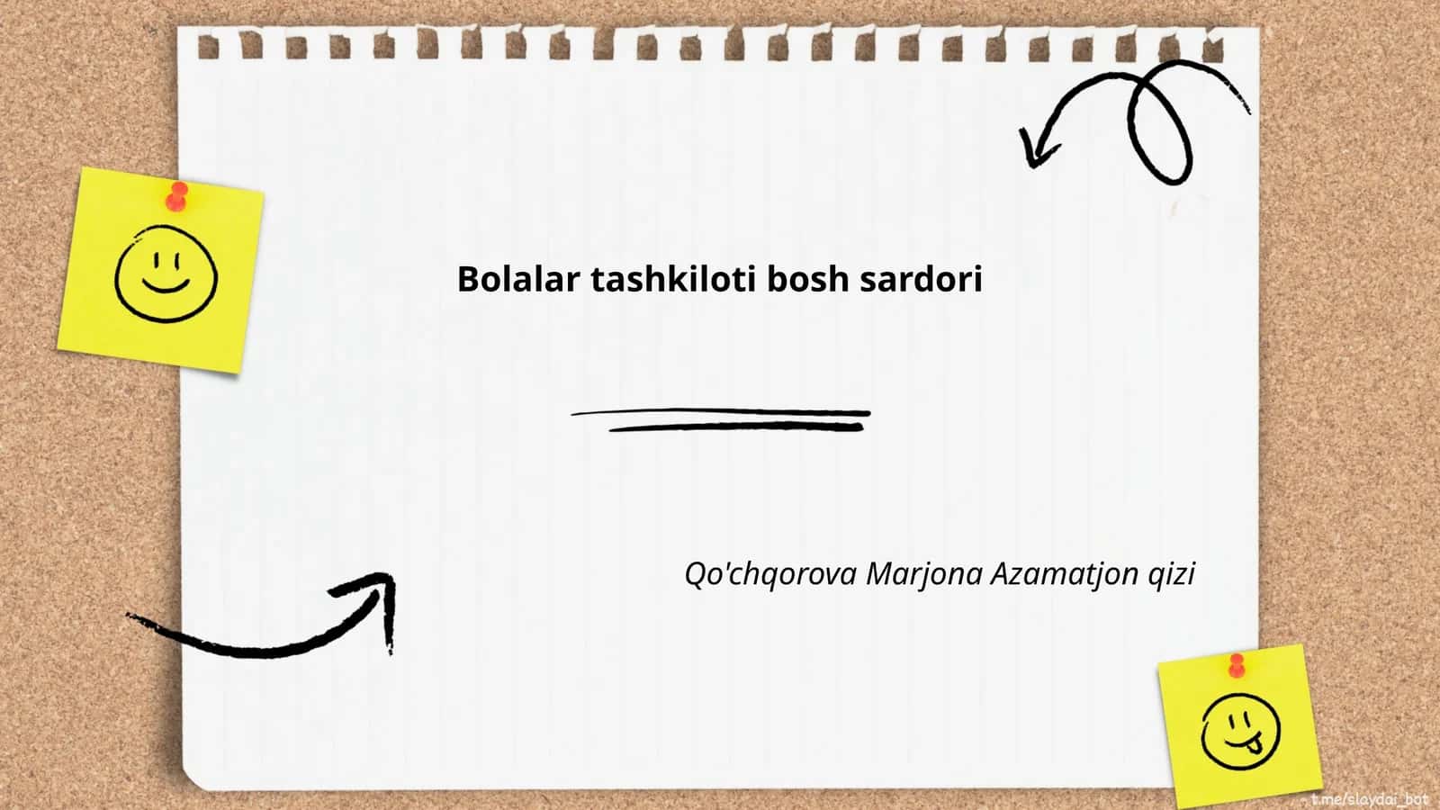 Bolalar tashkiloti bosh sardori 1
