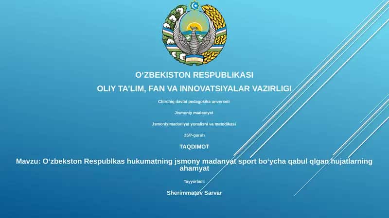 Jismoniy madaniyat yonalishi va metodikasi 1