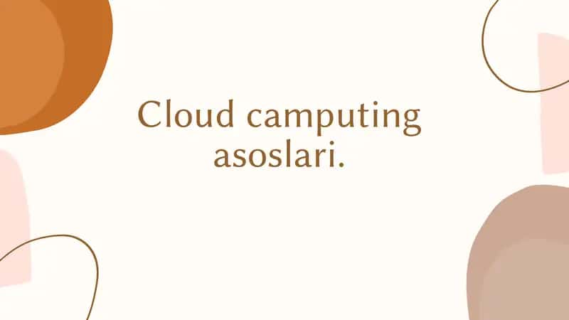 Cloud camputing asoslari 1