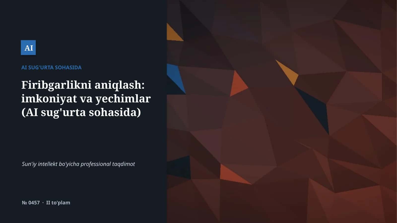 Sun'iy intellekt bo'yicha professional taqdimot 1