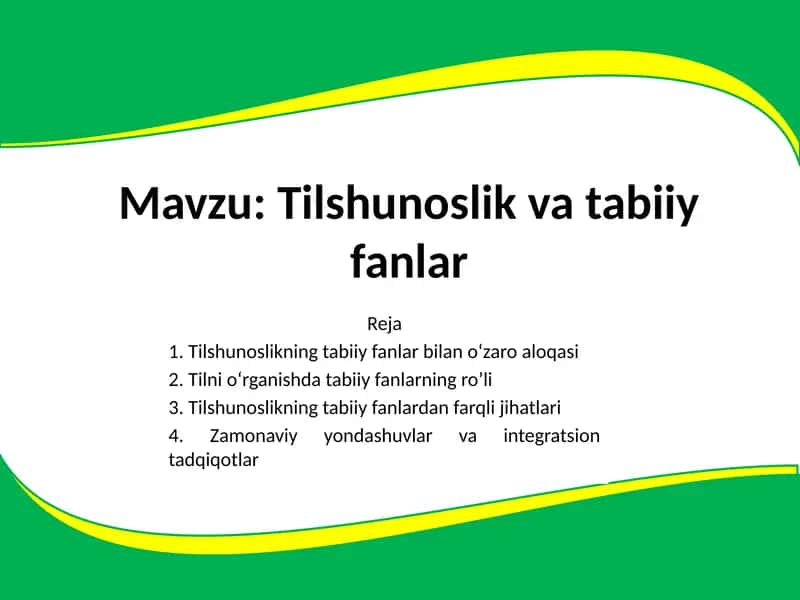 tilshunoslik va tabiiy fanlar 1
