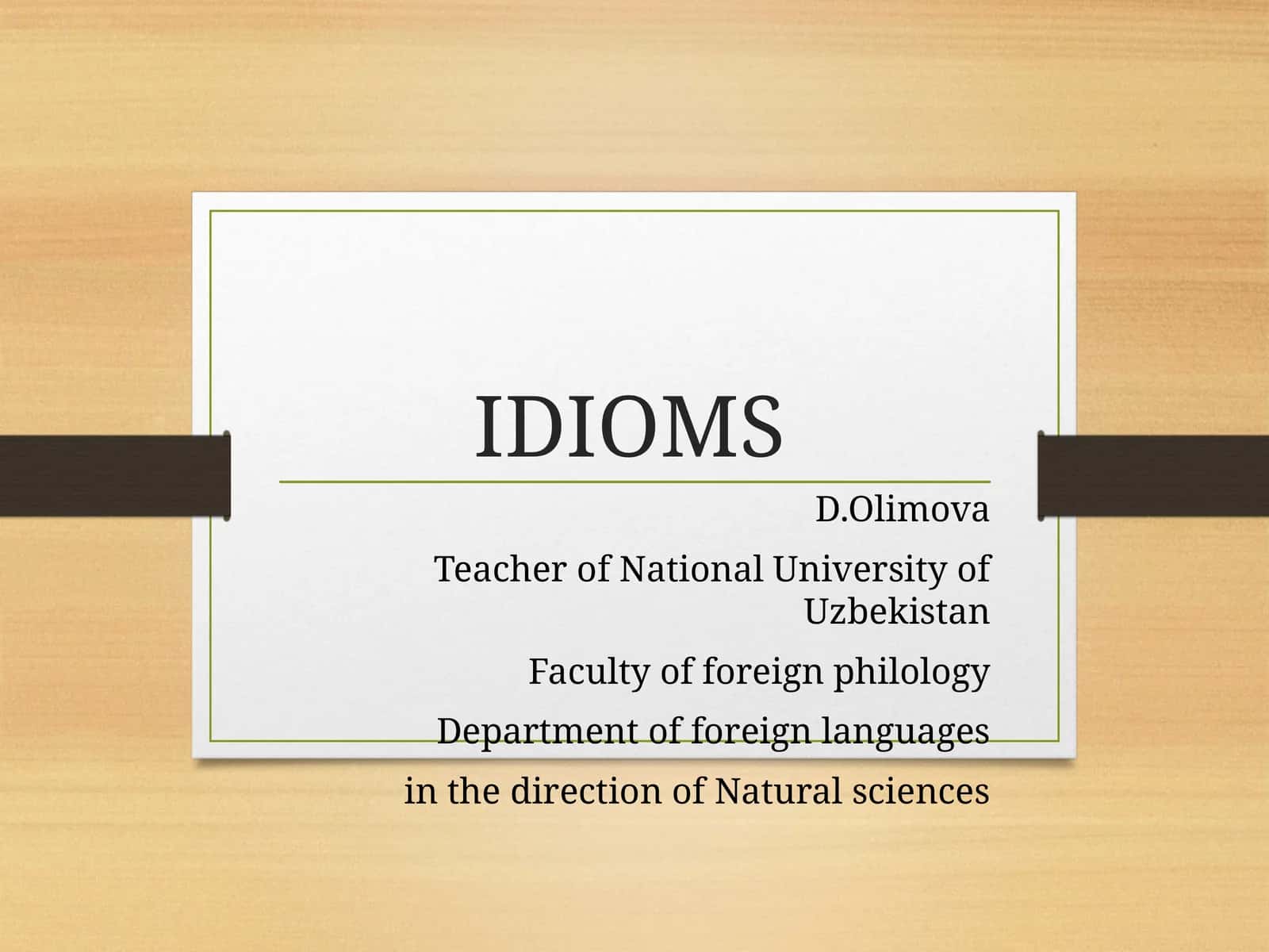 IDIOMS 1
