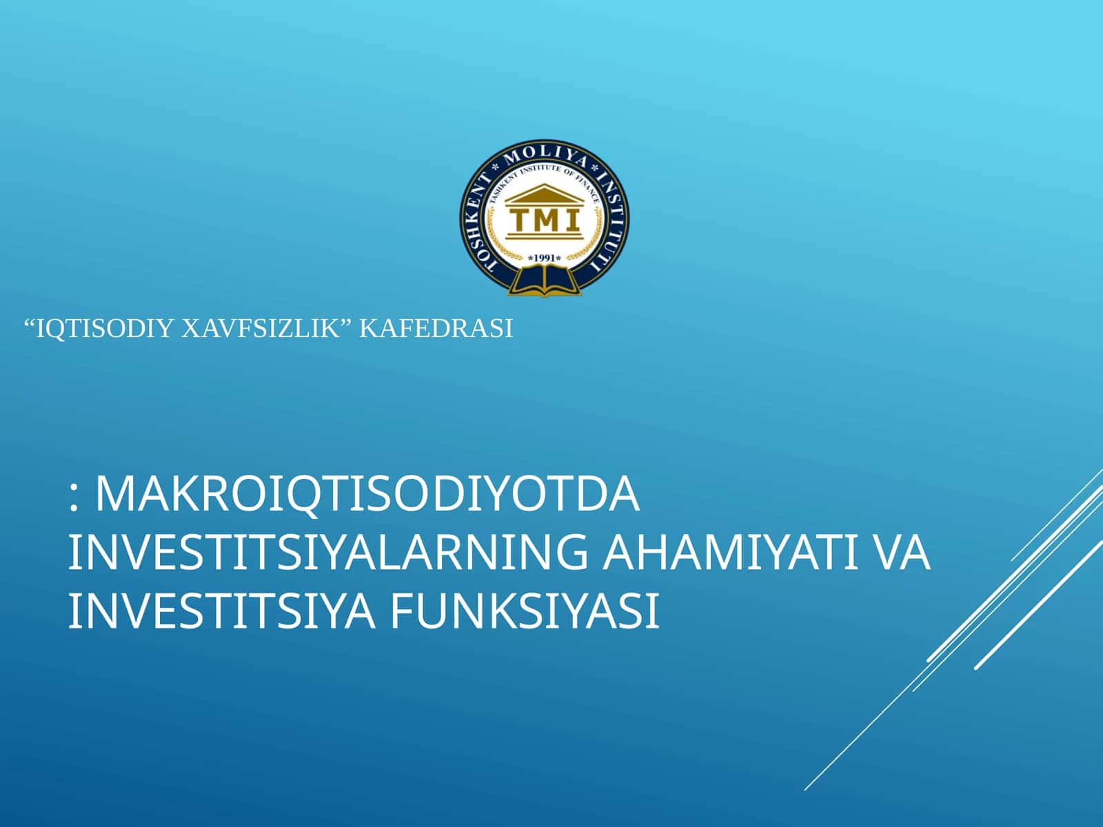 Avtonom investitsiyalar grafigi 1