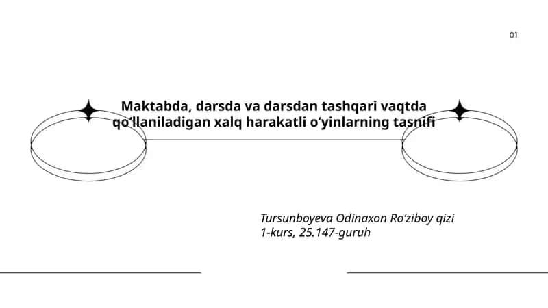 Xalq harakatli oʻyinlarning tasnifi 1