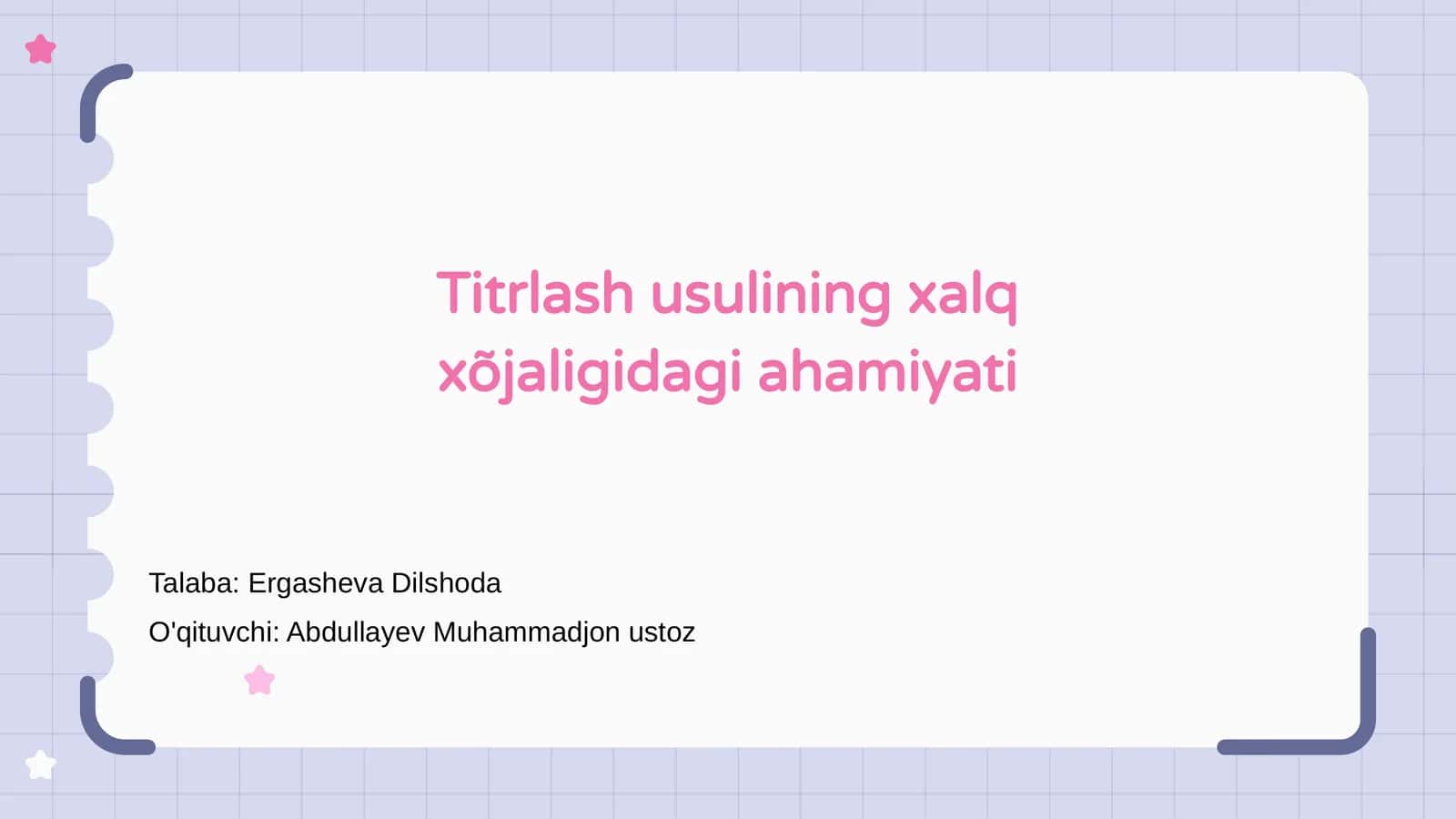 Titrlash usulining xalq xõjaligidagi ahamiyati 1