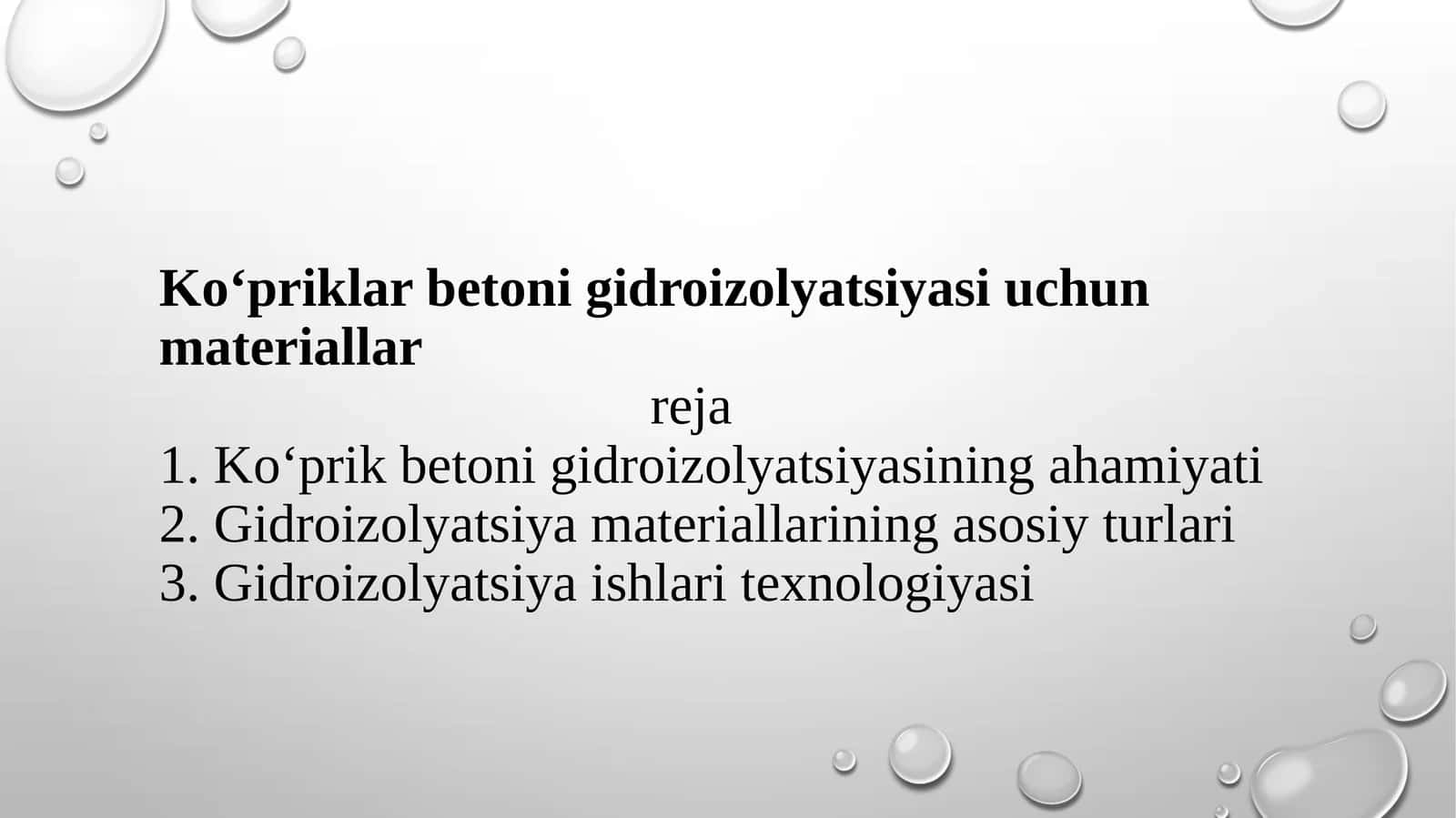 Gidroizolyatsiya materiallarining asosiy turlari 1