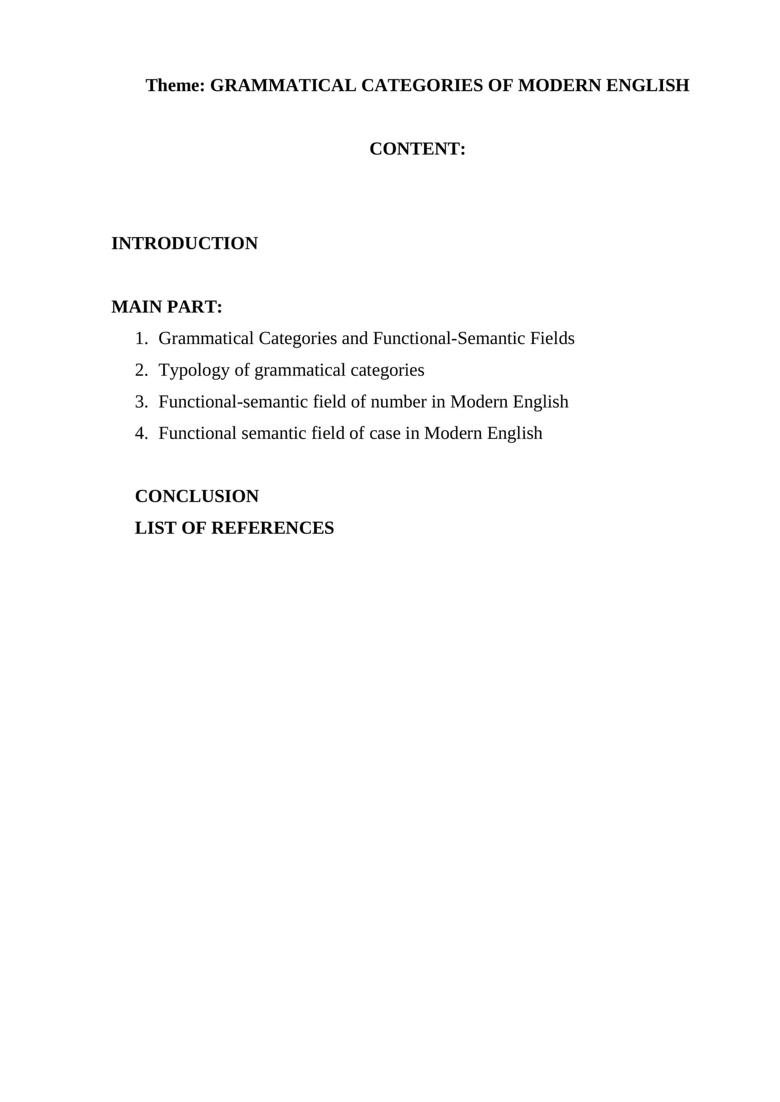 GRAMMATICAL CATEGORIES OF MODERN ENGLISH 1