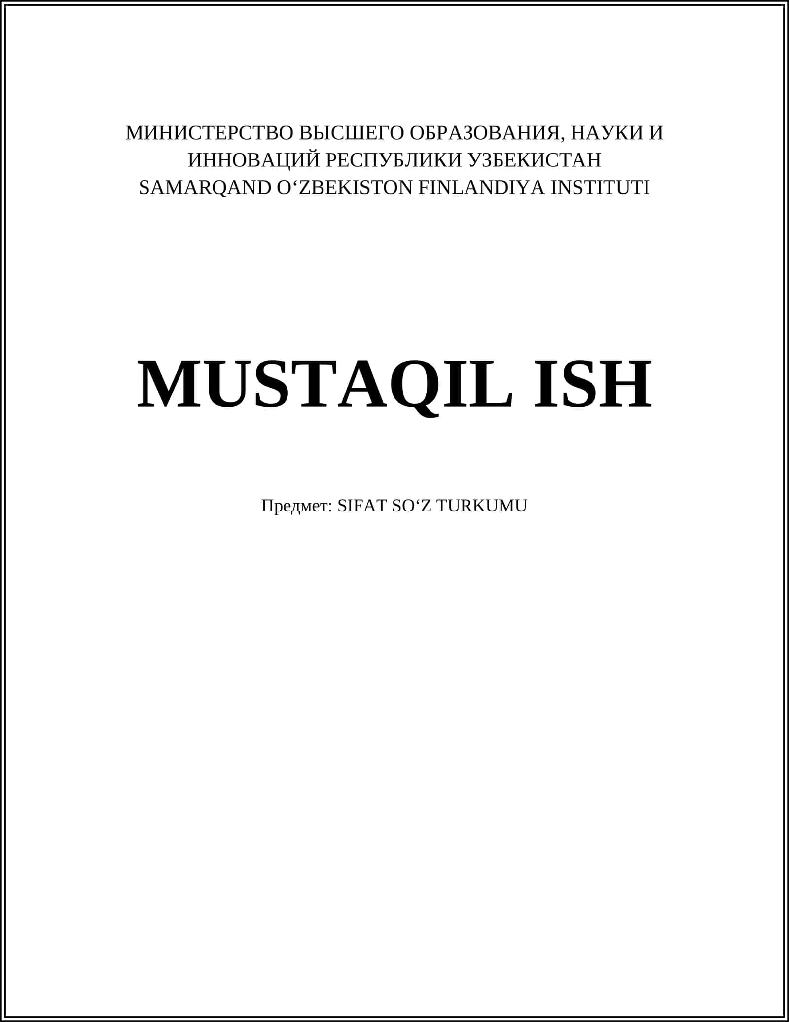 SIFAT SO‘Z TURKUMU 1