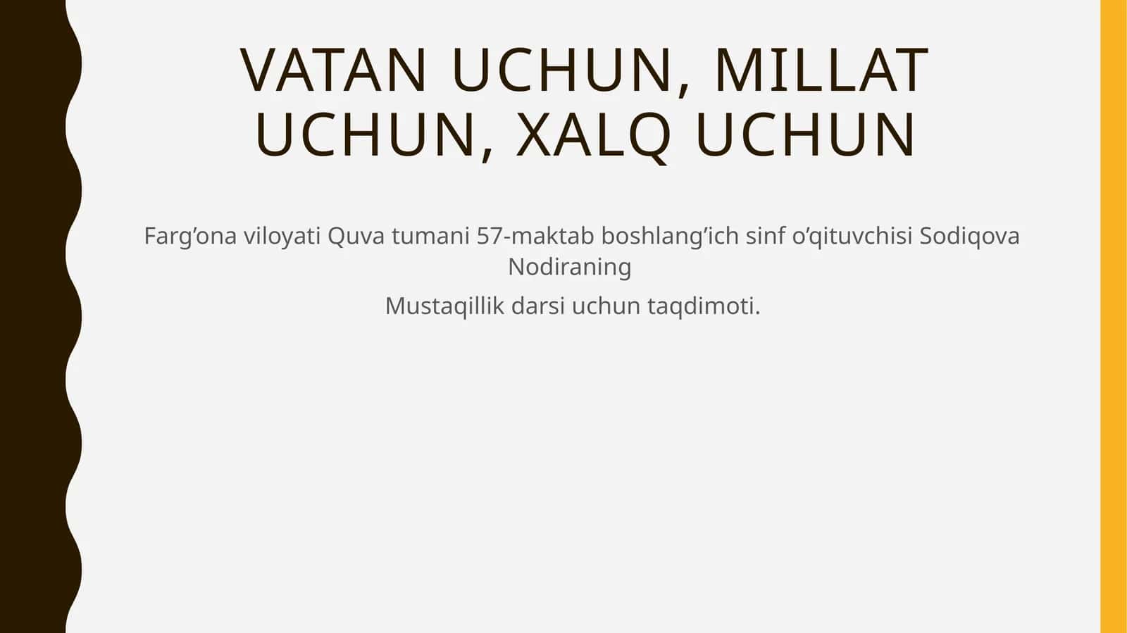 Mustaqillik darsi uchun taqdimoti 1