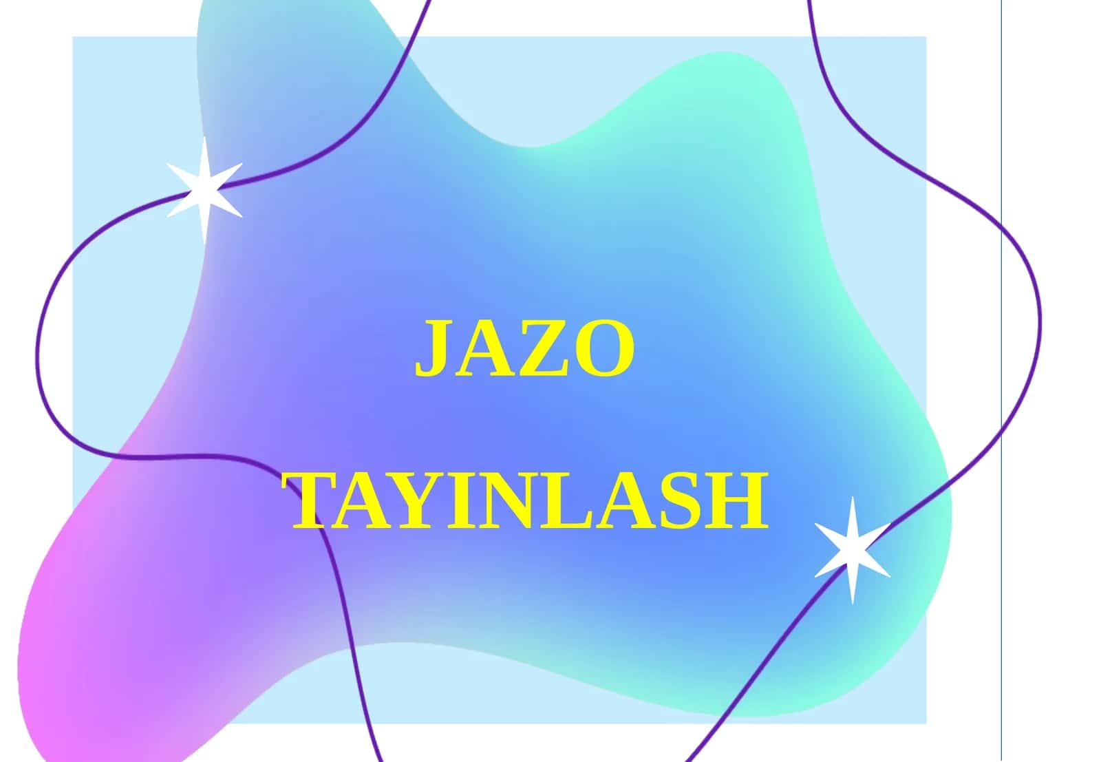 JAZO TAYINLASH 1