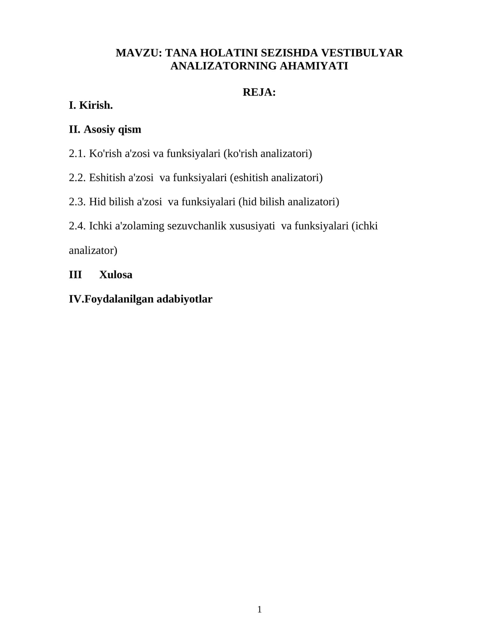 TANA HOLATINI SEZISHDA VESTIBULYAR ANALIZATORNING AHAMIYATI 1
