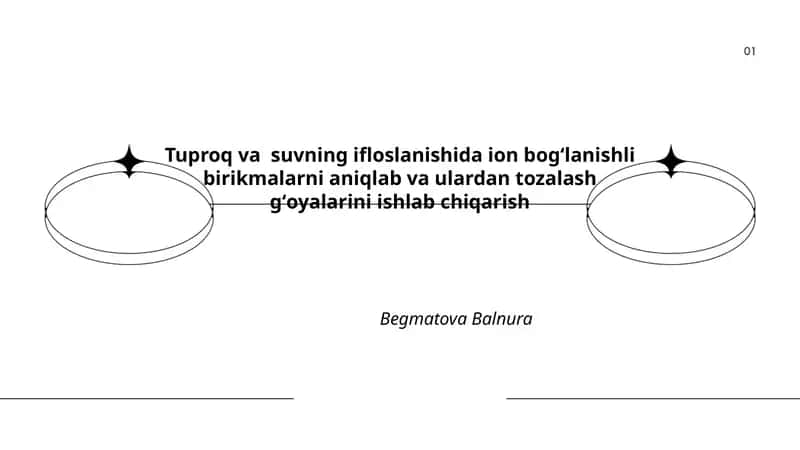Tuproq va suvning ifloslanishida ion bogʻlanishli birikmalarni aniqlash usullari 1