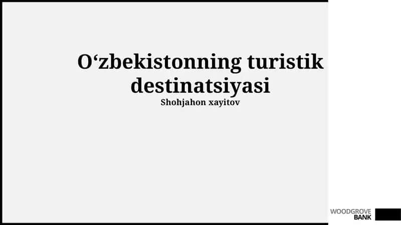 O'zbekistonning sayyohlik maskanlari 1