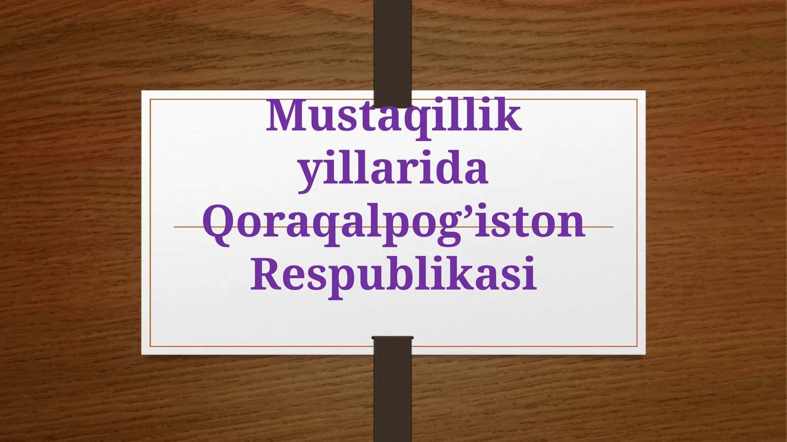 Qoraqalpog’iston Respublikasi 1