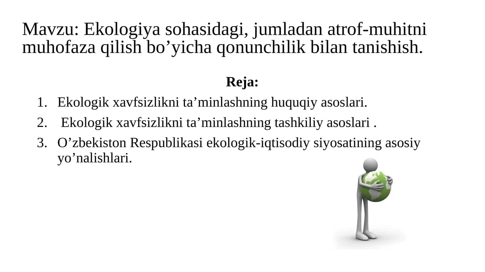 Ekologik xavfsizlikni ta’minlash 1