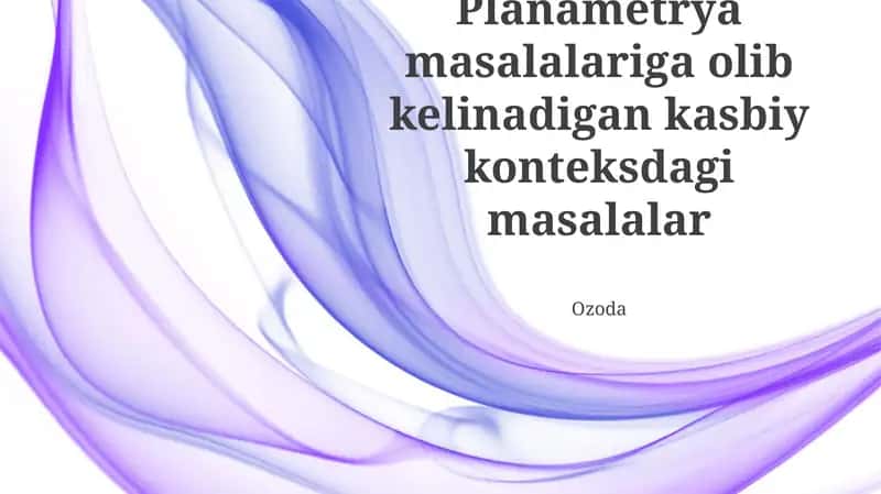Robototexnika va Traektoriya Rejalashtirish 1