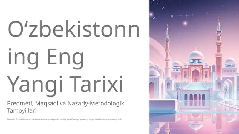 Oʻzbekistonning Eng Yangi Tarixi 1