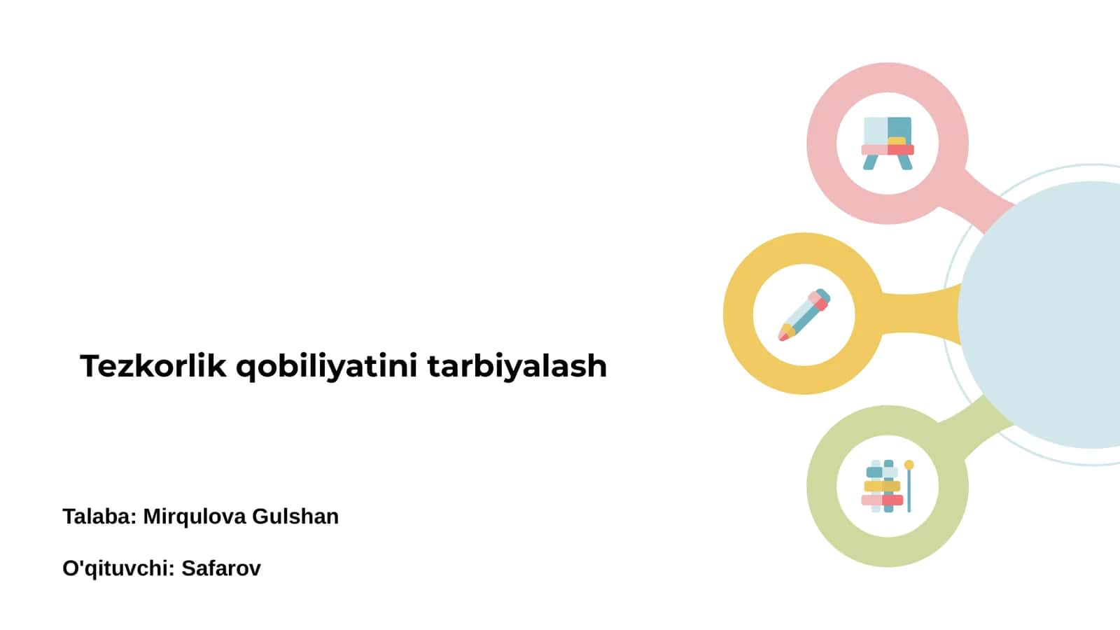 Tezkorlik qobiliyatini tarbiyalash 1