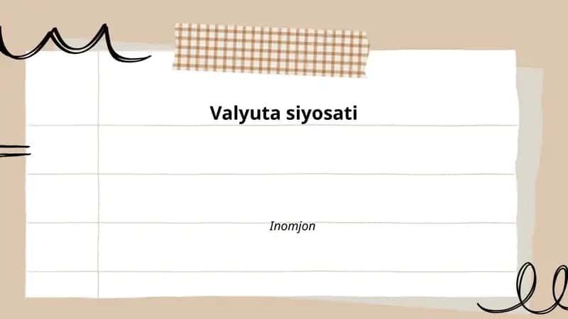 Valyuta siyosati 1