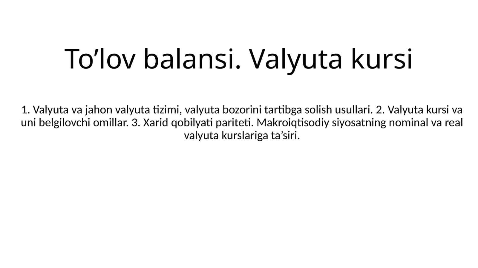 Valyuta kursi 1