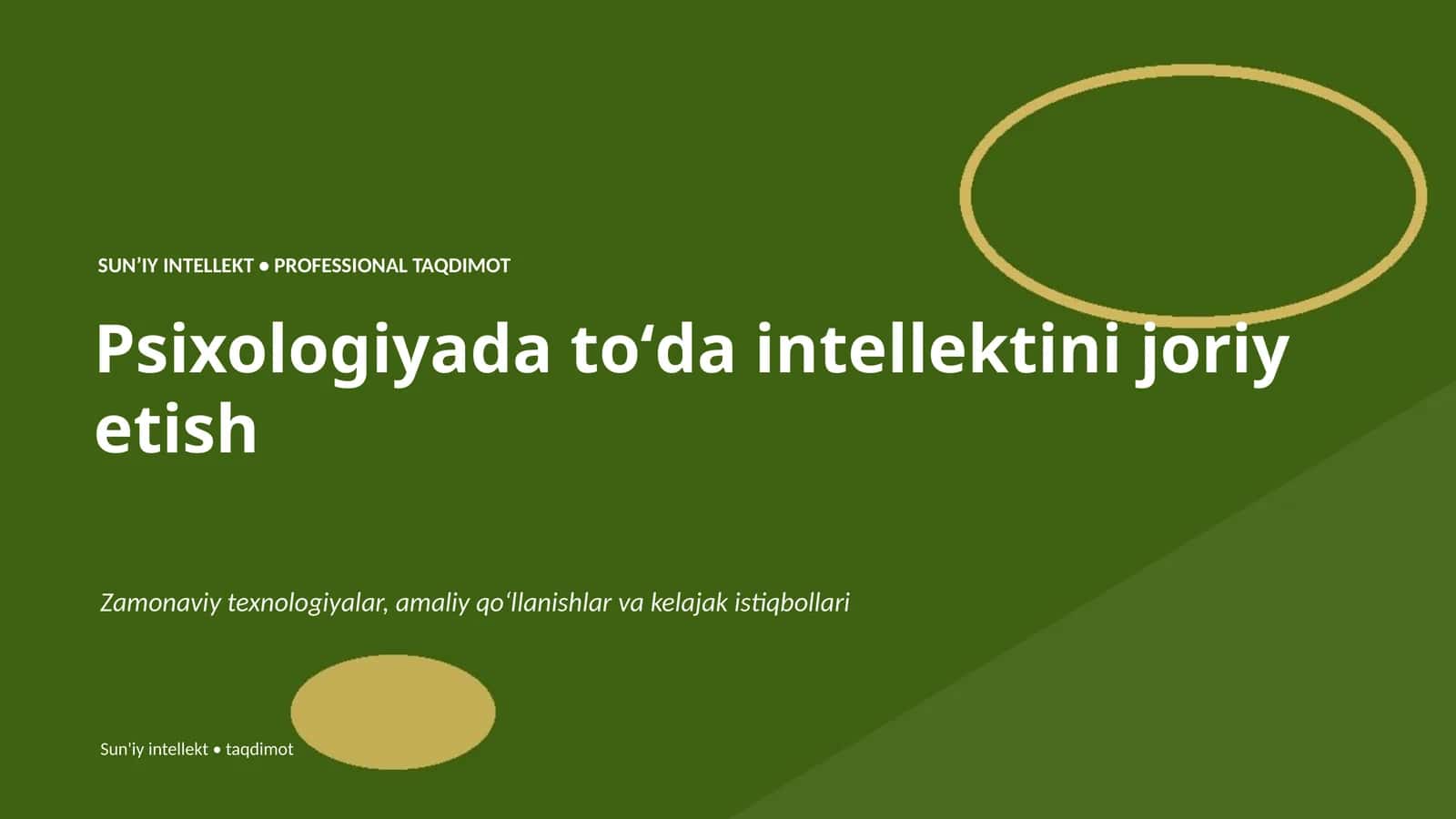 SUN'IY INTELLEKT • PROFESSIONAL TAQDIMOT 1