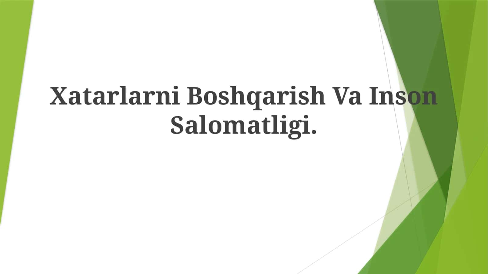 Chivinlarga qarshi kurash va inson salomatligi 1