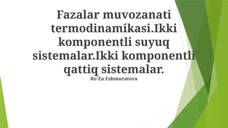 Ikki Komponentli Qattiq Sistemalar: Fazali Diagramma va Qo'llanilishi 1