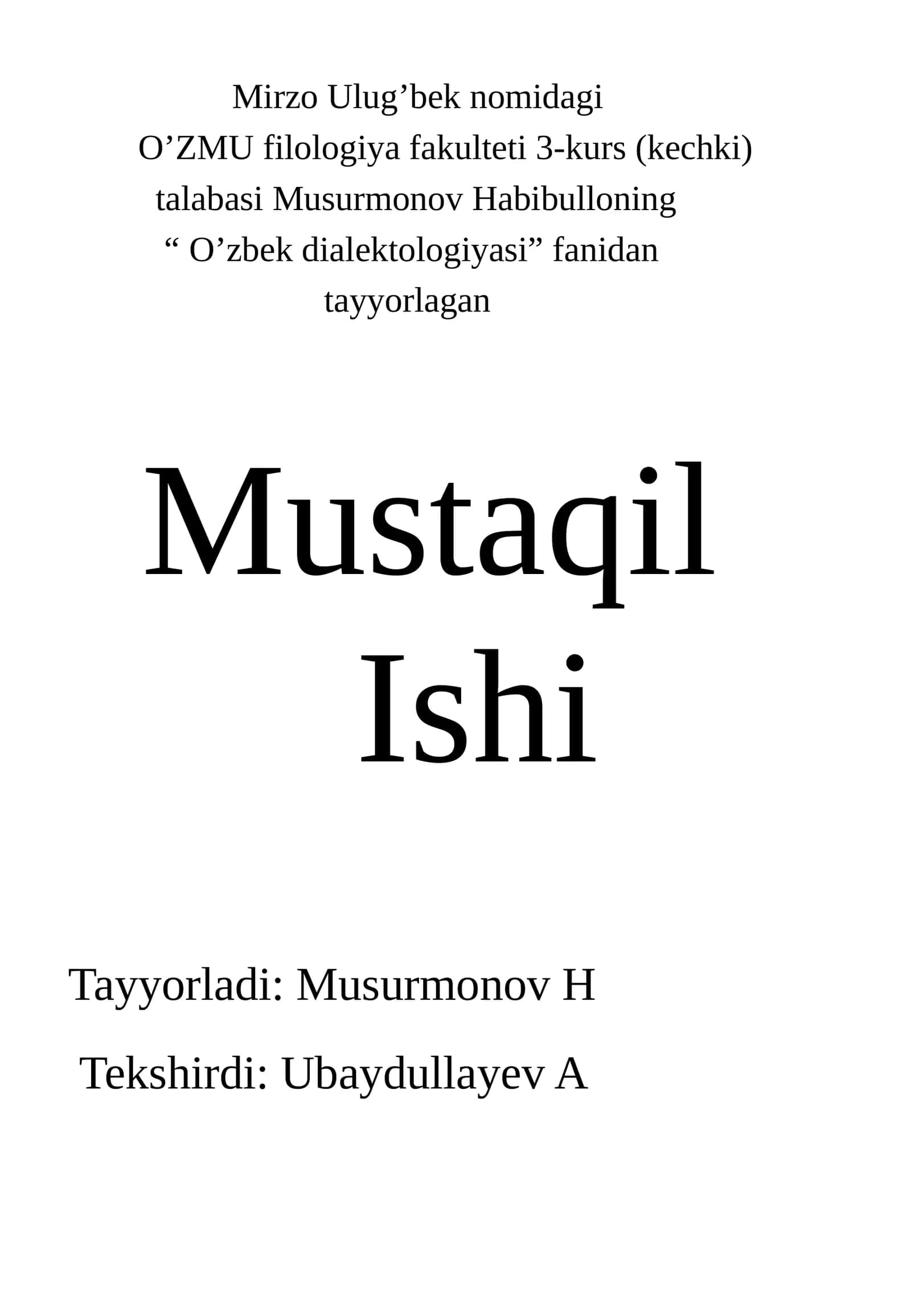 Jizzax viloyat, Do‘stlik tumani Manas mahallasi shevasining o‘ziga xos xususiyatlari 1