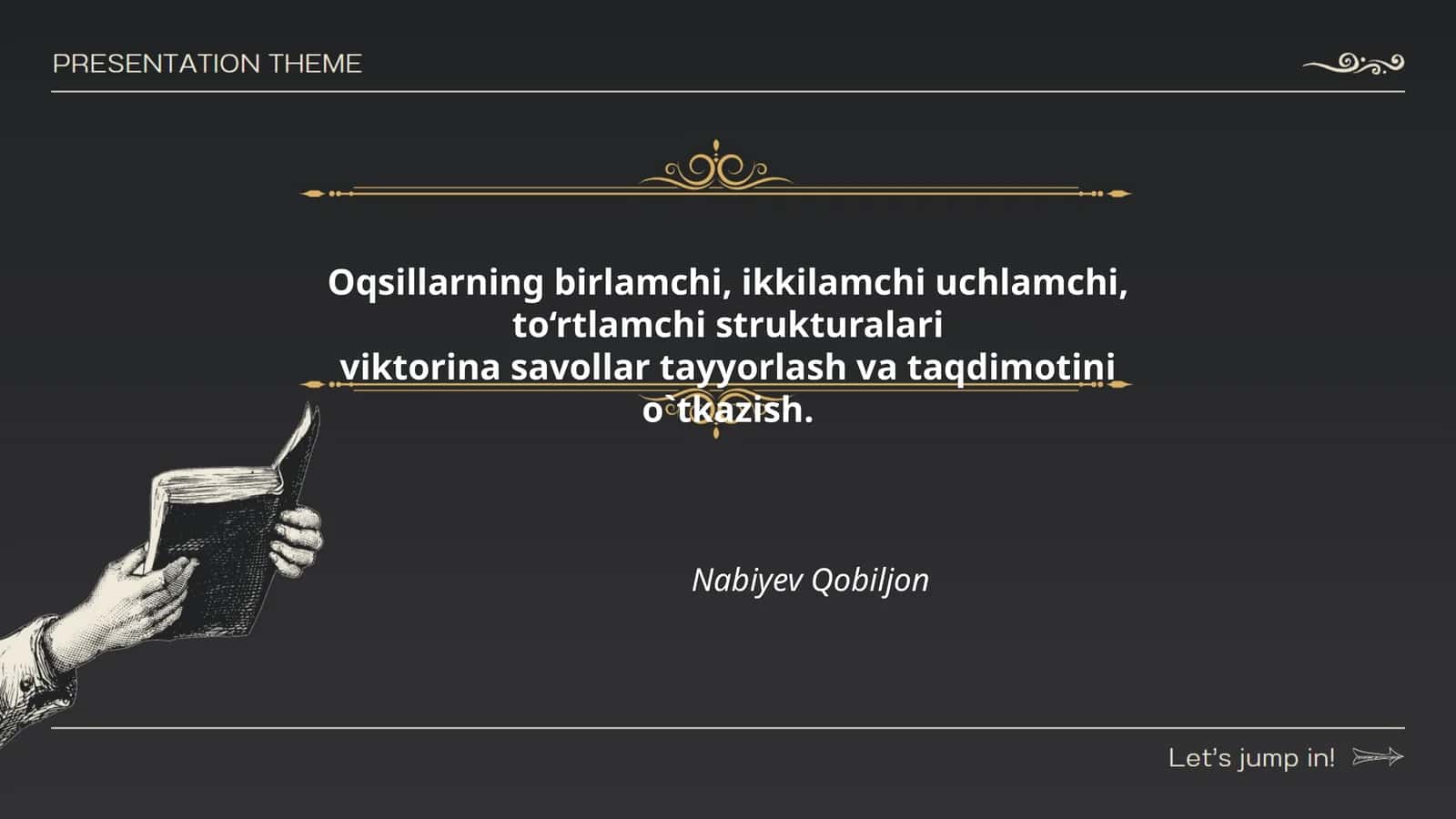 Oqsillarning birlamchi, ikkilamchi uchlamchi, to‘rtlamchi strukturalari viktorina savollar 1