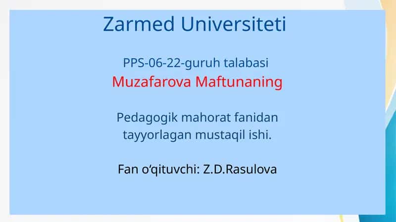 Zarmed Universiteti 1