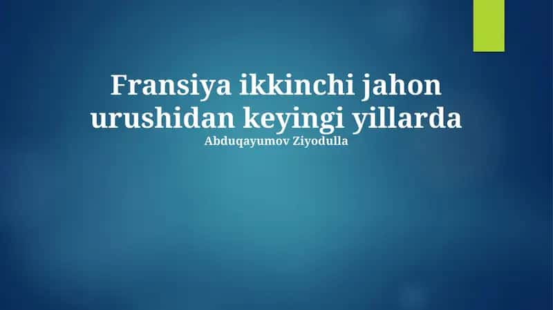 Fransiyaning global roli 1